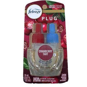 Febreze Plug in Refills Cranberry Tart 1 Pack, Limited Edition Fall Scent